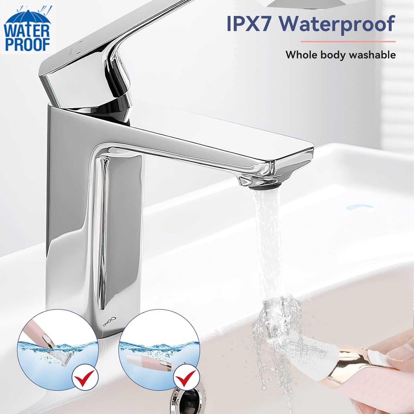 Face Razors for Women, Bikini Trimmer 5 in 1 Wet/Dry Electric Shaver Razors for Face Nose Eyebrow Beard Mustache Arm Leg Armpit Pubic Area Painless Rechargeable Facial Hair Removal for Women