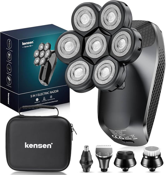 NOVΛ Care 5 in 1 Electric Shaver 7D Floating Cutter Head Rechargeable Shaver Kit for Men